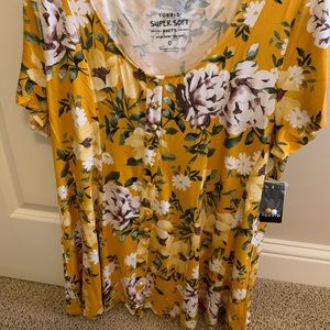 NWT Torrid Baby Doll Super Soft Top